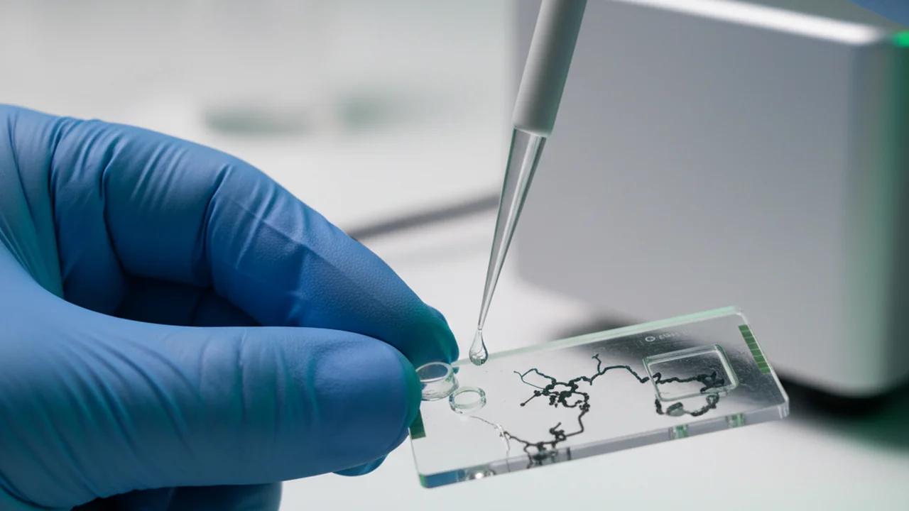 Priming a nanopore flow cell through its priming port.